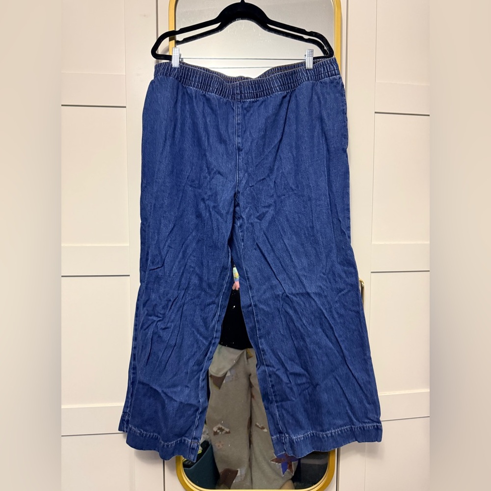 H&M Elastic Waist Wide Leg Jeans